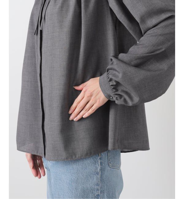 IENA「《追加》TWフリルネックブラウス」|シャツ・ブラウス|