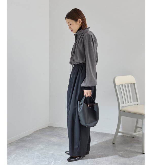 IENA「《追加》TWフリルネックブラウス」|シャツ・ブラウス|