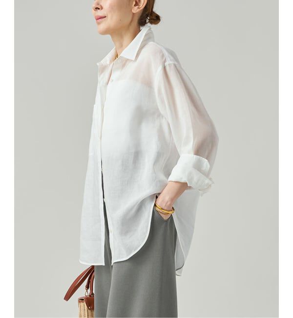 VERMEIL par iena「《予約》Airy Ramie Over シャツ」|シャツ・ブラウス|