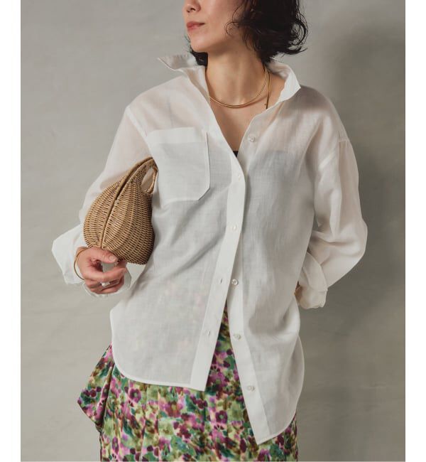 VERMEIL par iena「《予約》Airy Ramie Over シャツ」|シャツ・ブラウス|
