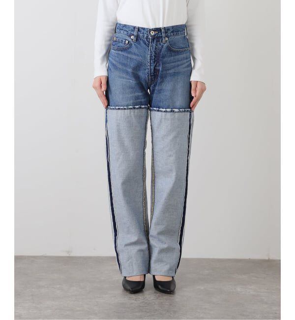 journal standard L'essage「【INSCRIRE /アンスクリア】 Wide Roll Up Straight：デニム」|デニム|