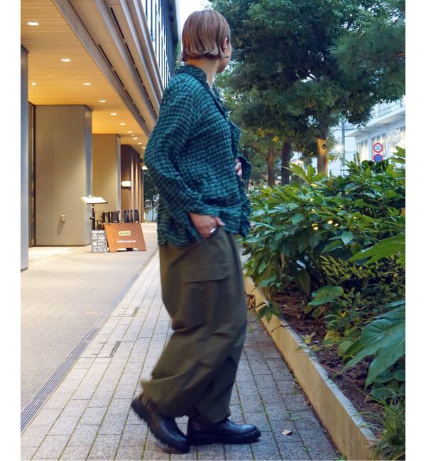 journal standard luxe「シャーリングチェック フリルブラウス」|シャツ・ブラウス|