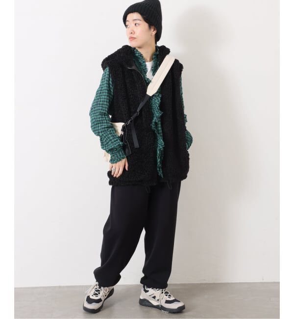 journal standard luxe「シャーリングチェック フリルブラウス」|シャツ・ブラウス|