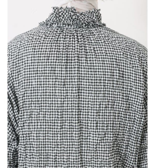 journal standard luxe「シャーリングチェック フリルブラウス」|シャツ・ブラウス|