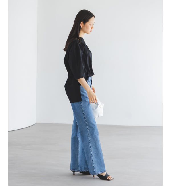 NOBLE「Room no.8/ルームエイト スムースコットンネックオープントップス」|Tシャツ・カットソー|