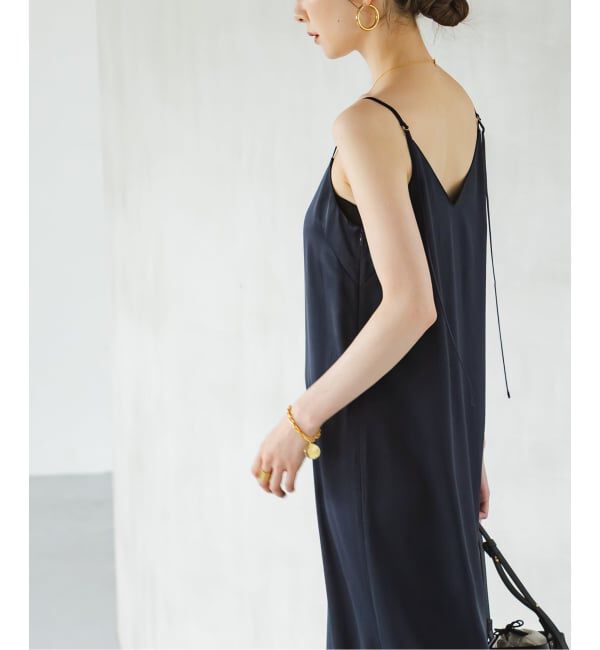 NOBLE「【洗える】ルナサテンコンフォートキャミワンピース」|ワンピース|