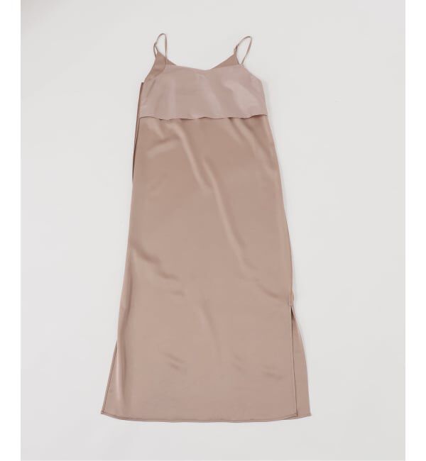 NOBLE「【洗える】ルナサテンコンフォートキャミワンピース」|ワンピース|