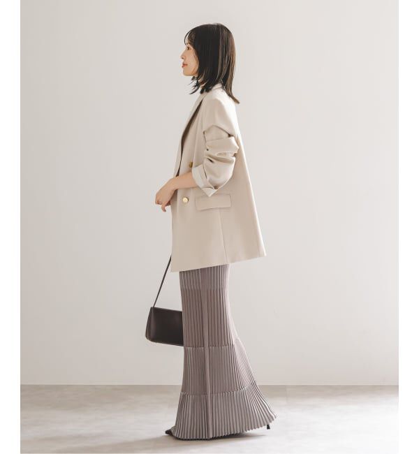 NOBLE「《追加》【洗える】ランダムバイカラーリブニットスカート」|スカート|