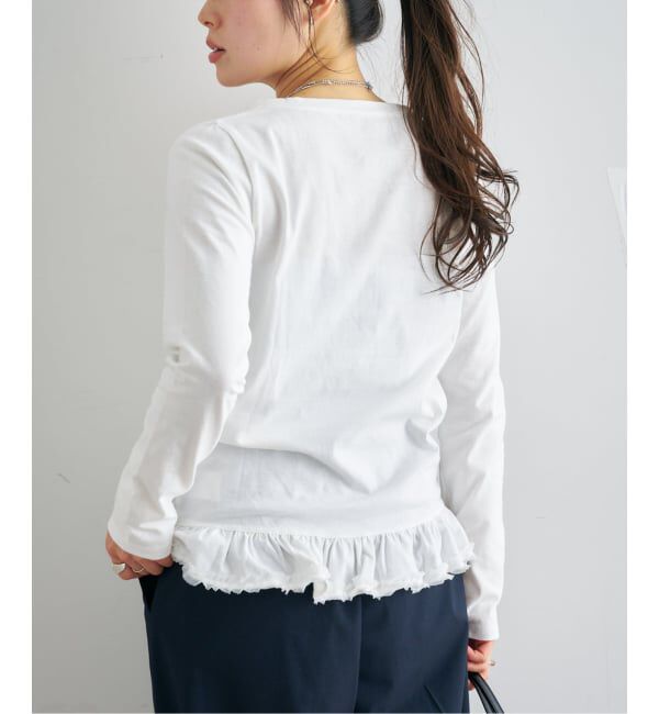 U by SPICK&SPAN「フリルミディカットトップス」|Tシャツ・カットソー|