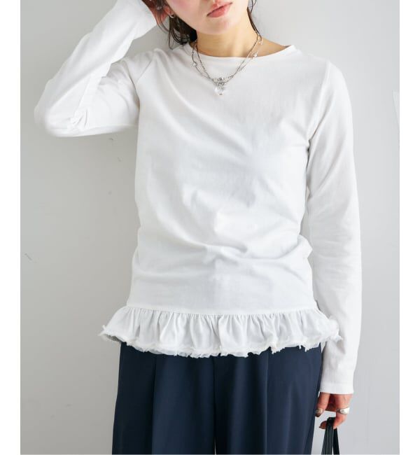 U by SPICK&SPAN「フリルミディカットトップス」|Tシャツ・カットソー|