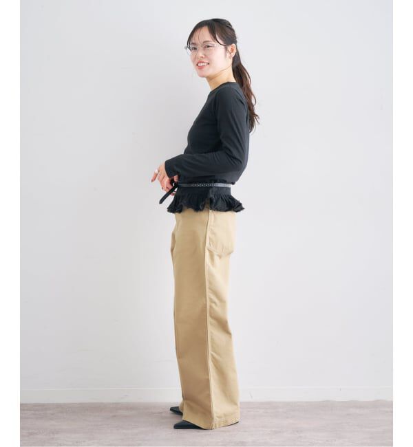 U by SPICK&SPAN「フリルミディカットトップス」|Tシャツ・カットソー|