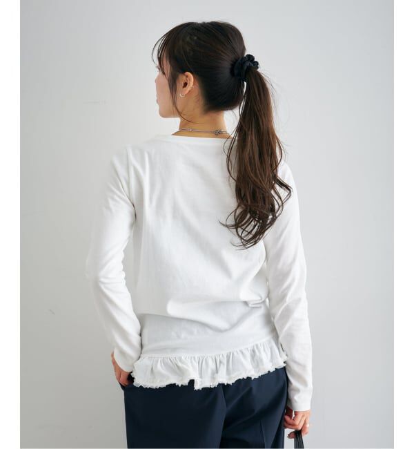 U by SPICK&SPAN「フリルミディカットトップス」|Tシャツ・カットソー|