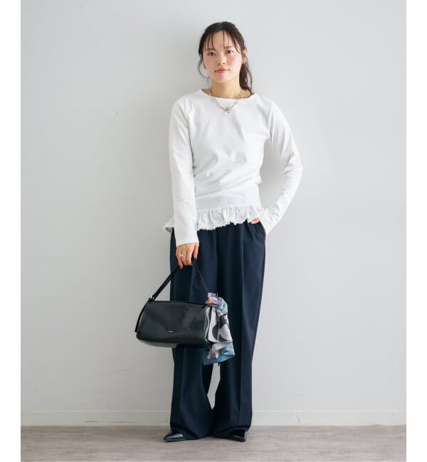 U by SPICK&SPAN「フリルミディカットトップス」|Tシャツ・カットソー|