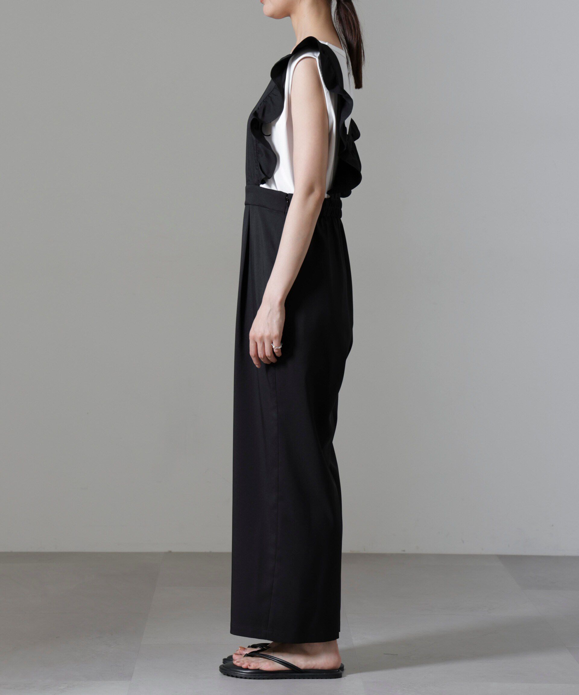 nano･universe「フリルスリーブオールインワン」|ワンピース|