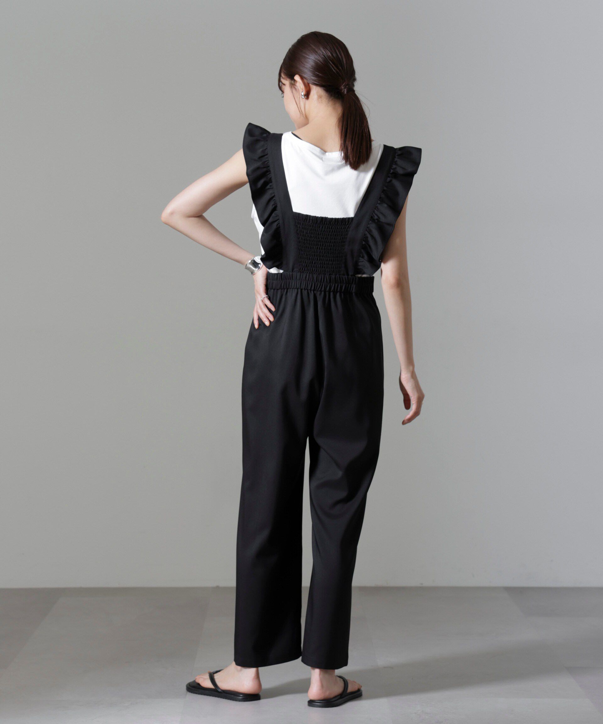 nano･universe「フリルスリーブオールインワン」|ワンピース|