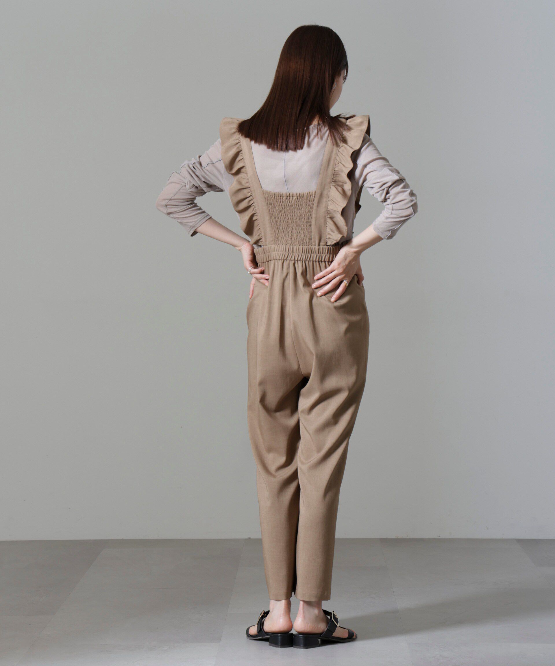 nano･universe「フリルスリーブオールインワン」|ワンピース|