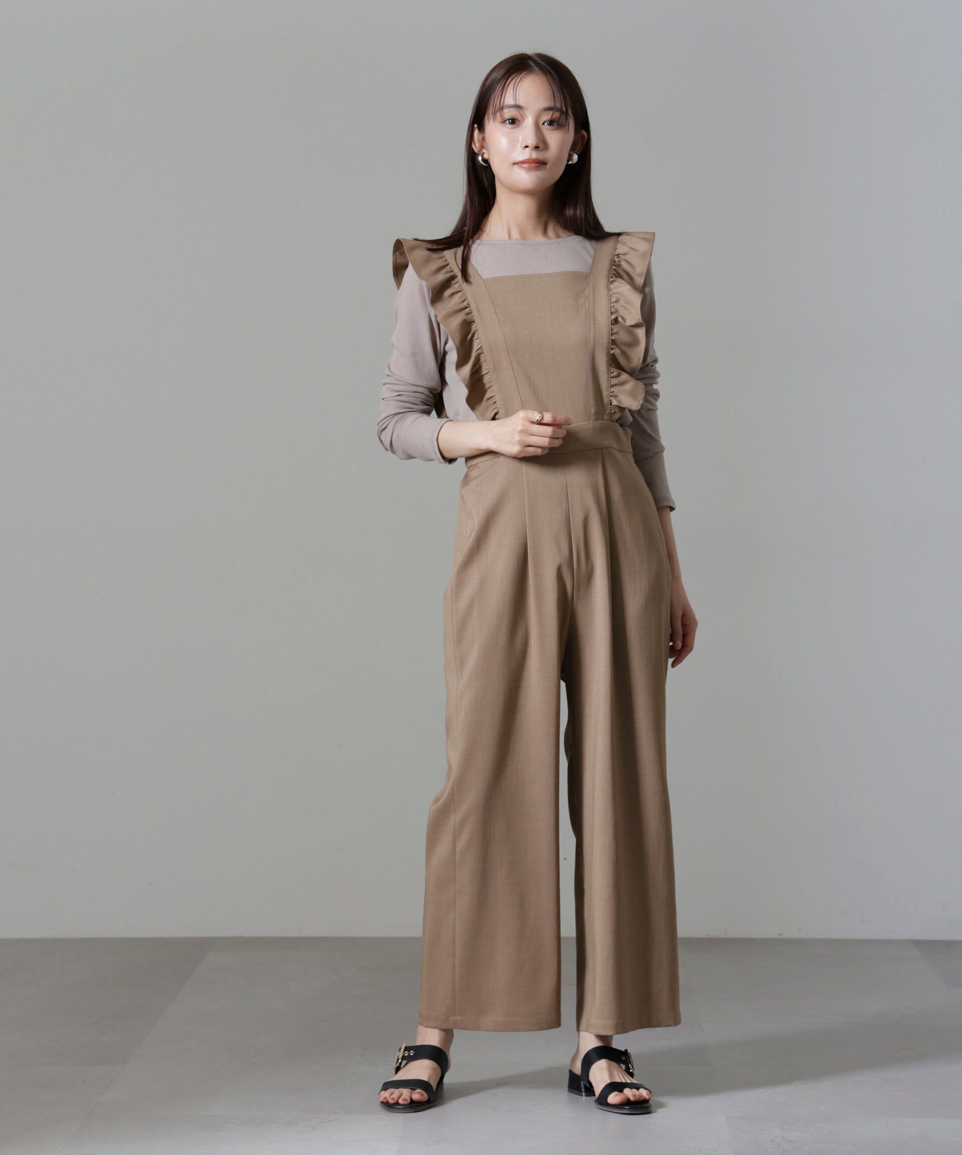 nano･universe「フリルスリーブオールインワン」|ワンピース|