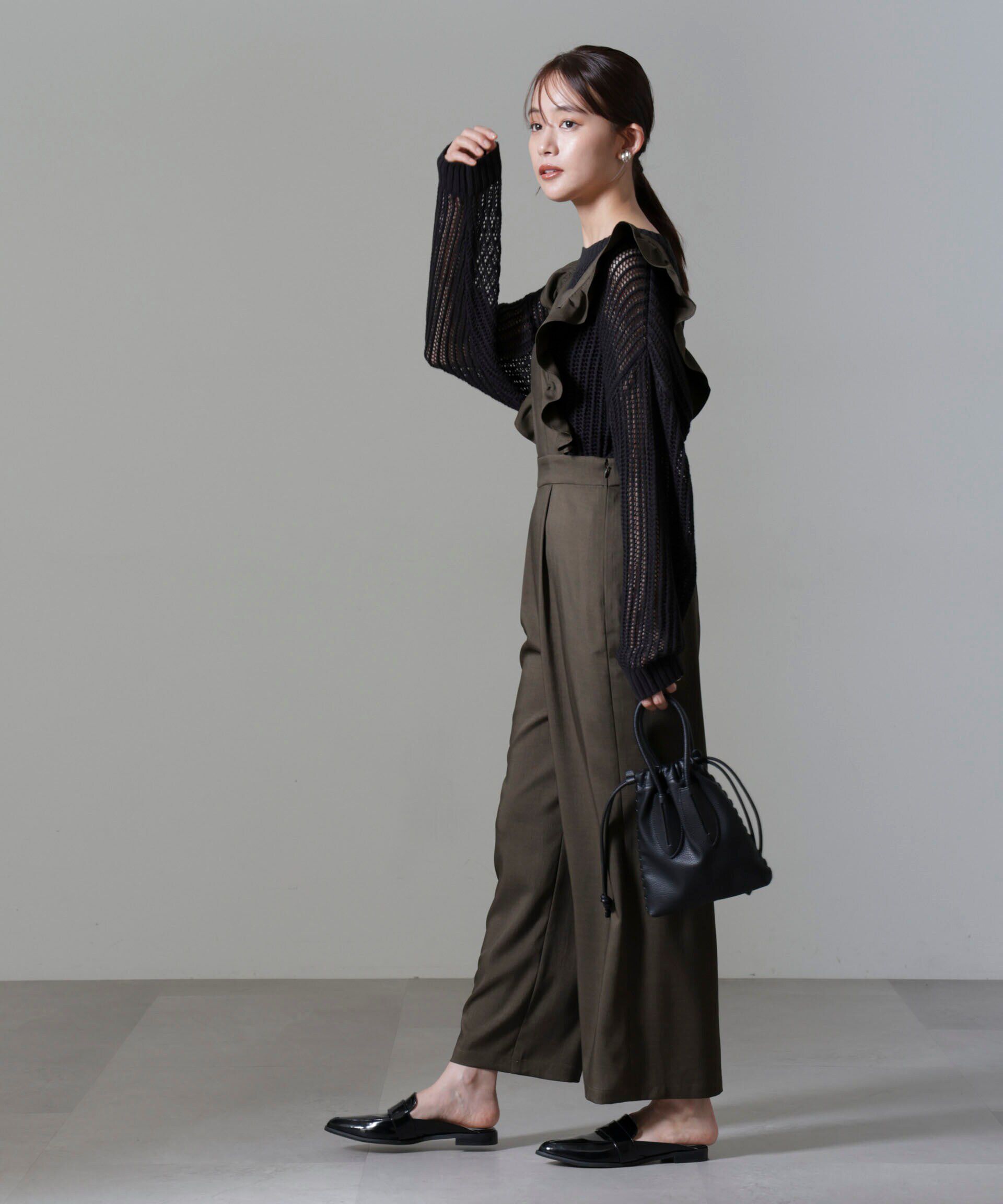 nano･universe「フリルスリーブオールインワン」|ワンピース|