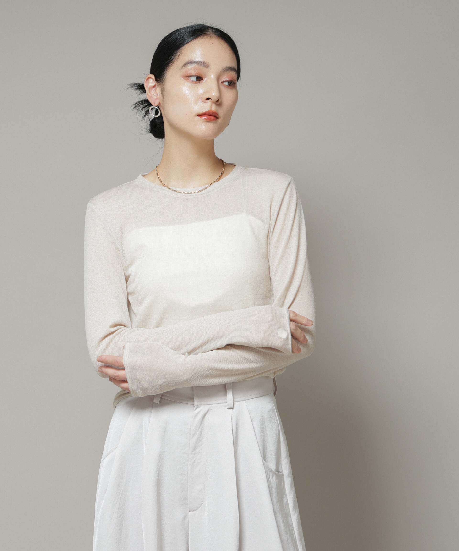 nano･universe「シアーテレコ＆天竺ロンTeeセット」|Tシャツ・カットソー|