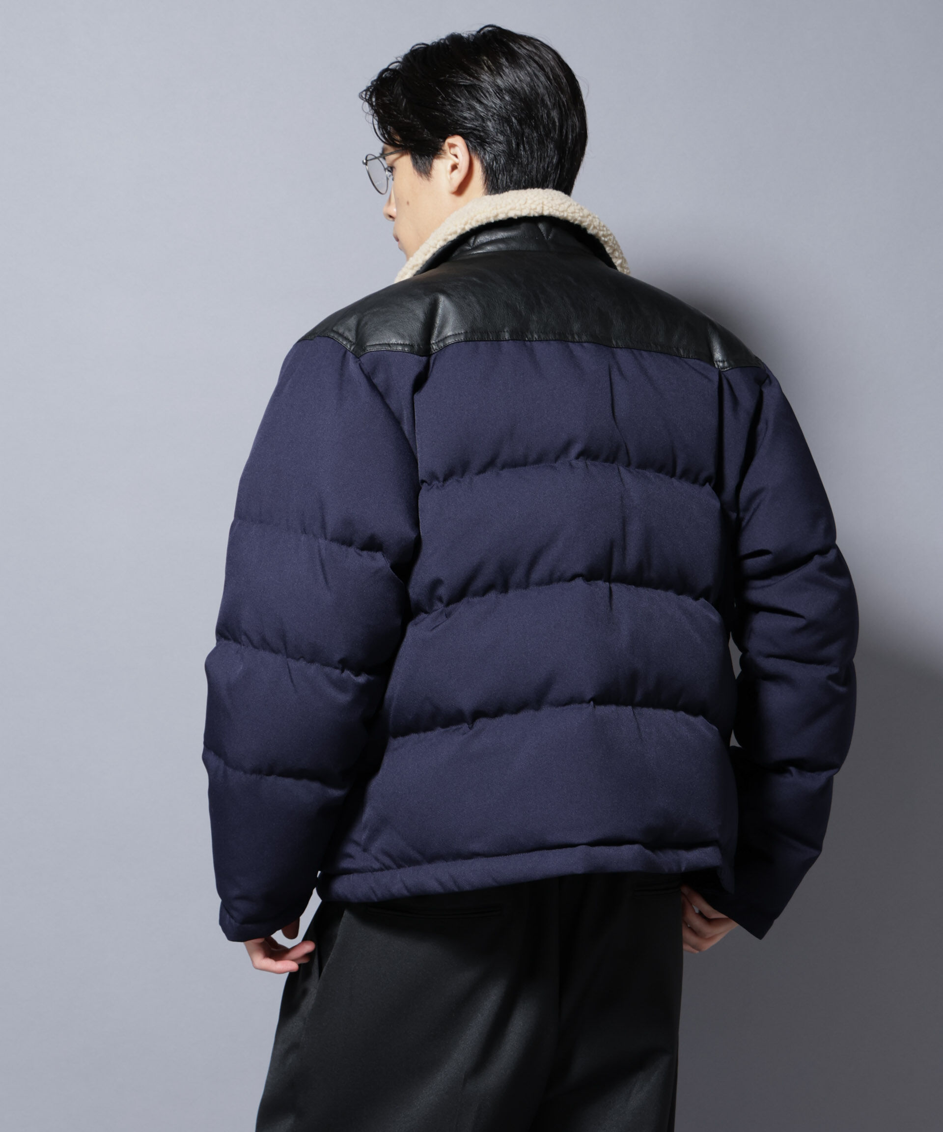 nano･universe「「西川ダウン(R)」ボアカラーサージショートダウン」|ダウン|