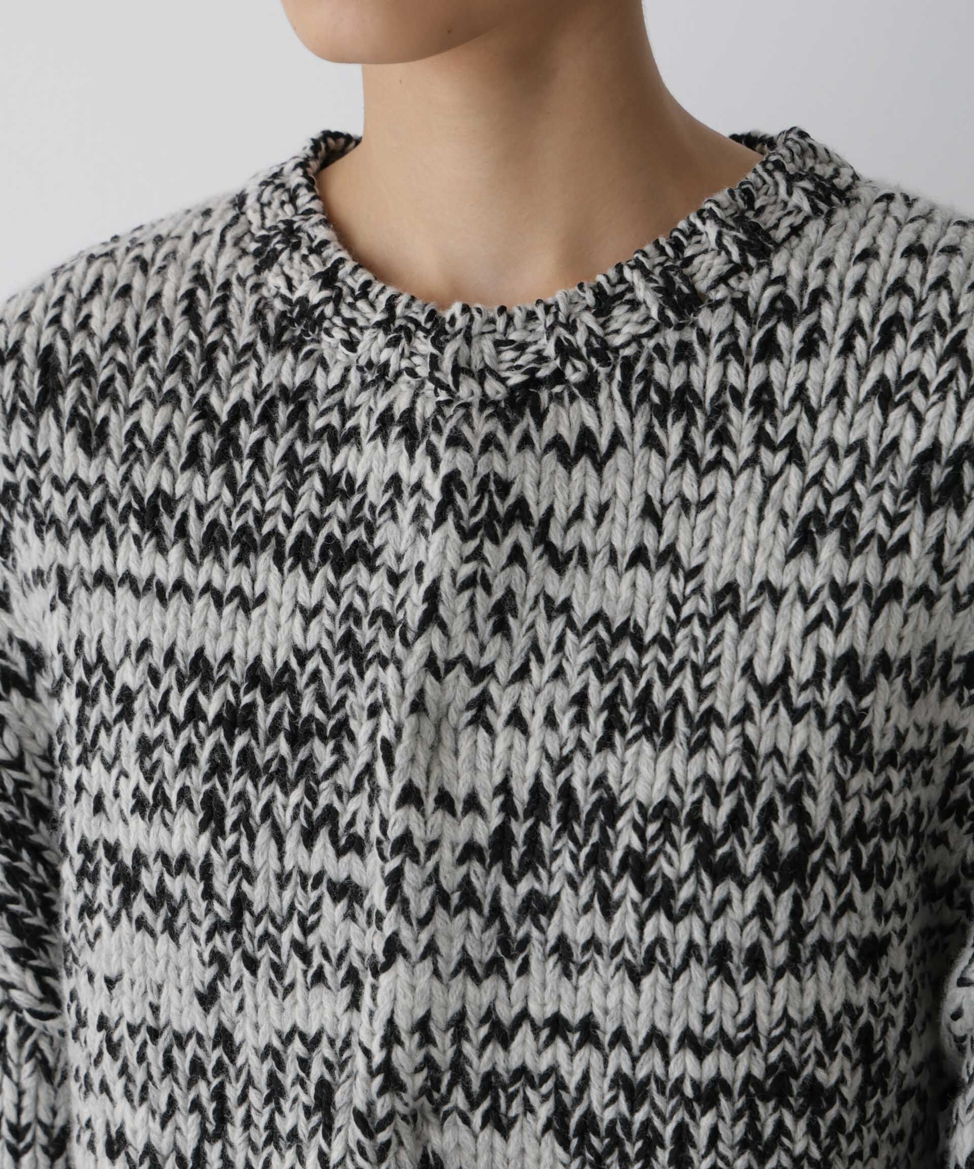  「「STEVELOUR」ミックスカラー2WAYスナップニット」|ニット・セーター|