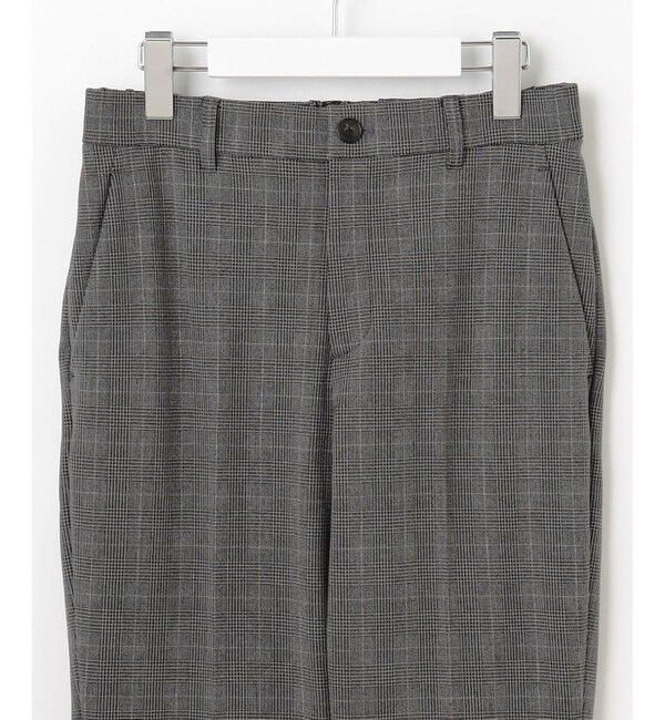 自由区「【撥水加工・洗える】TRギャバ裏起毛チェック柄テーパード パンツ」|その他|