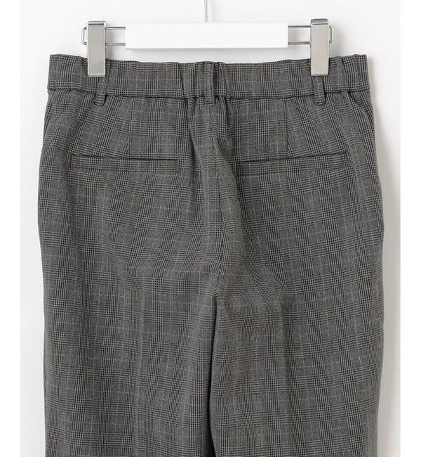 自由区「【撥水加工・洗える】TRギャバ裏起毛チェック柄テーパード パンツ」|その他|