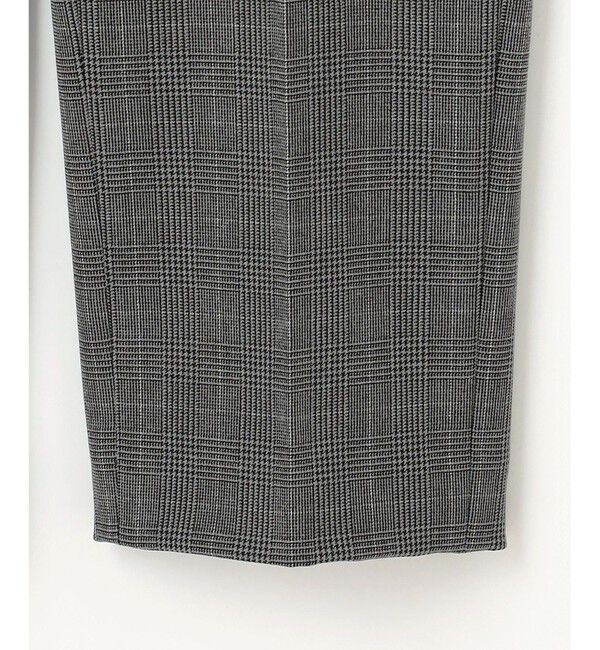 自由区「【撥水加工・洗える】TRギャバ裏起毛チェック柄テーパード パンツ」|その他|