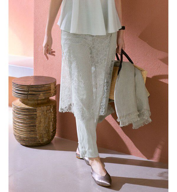 自由区「【SHIHOさん着用・昨年大好評・新色追加・後ろウエストゴム】シェルタリングテーパード パンツ」|その他|ベージュ