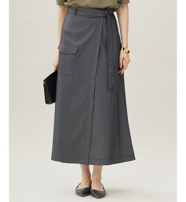 自由区「デニムライクボトムフレア スカート」|スカート|インディゴ