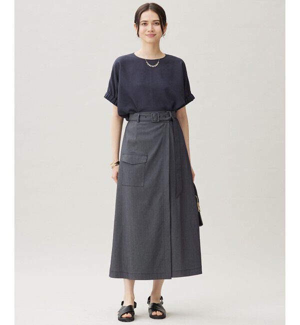 自由区「デニムライクボトムフレア スカート」|スカート|