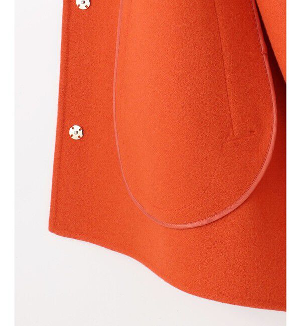 自由区「【SHIHOさん着用】ウールリバーノーカラー コート」|ノーカラーコート|