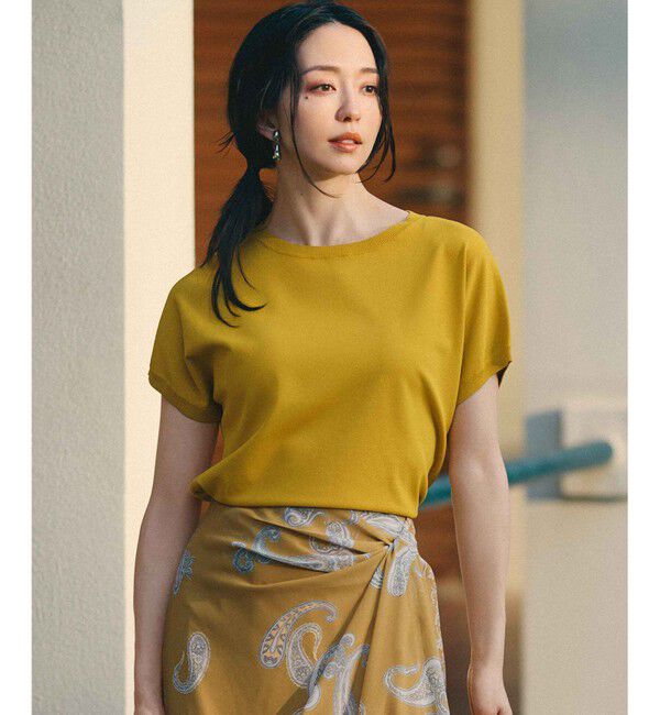 23区「【新色追加/VERY5月号掲載】レーヨンポリエステルストレッチ プルオーバー ニット」|ニット・セーター|イエロー系