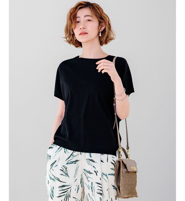 23区「【新色追加/VERY5月号掲載】レーヨンポリエステルストレッチ プルオーバー ニット」|ニット・セーター|ネイビー系