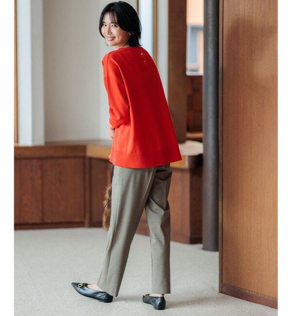 23区「【洗える】ドライ2WAYストレッチ チェック テーパードパンツ」|その他|