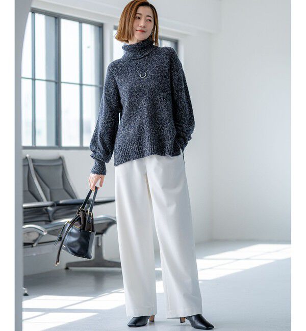 23区「【撥水加工/洗える】ドライ2WAYストレッチ ドロスト ワイド パンツ」|その他|