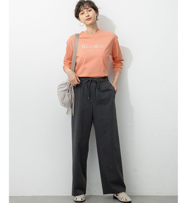 23区「【撥水加工/洗える】ドライ2WAYストレッチ ドロスト ワイド パンツ」|その他|