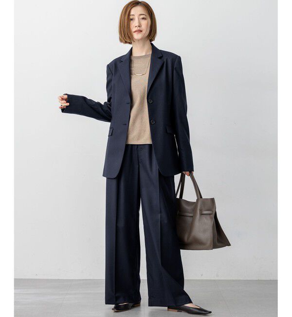 23区「【洗える/吊り干しOK】ヴィスコースストレッチ ドルマンスリーブ ラメ ニット」|ニット・セーター|