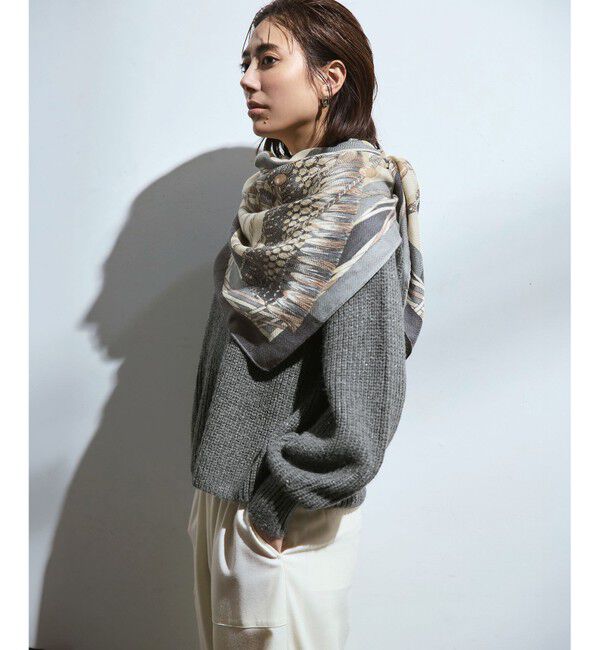 23区「【洗える】スパンコールバルキー クロップド ニット」|ニット・セーター|