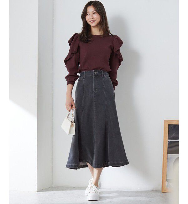 any SiS「【洗える】ナローデニム スカート」|スカート|