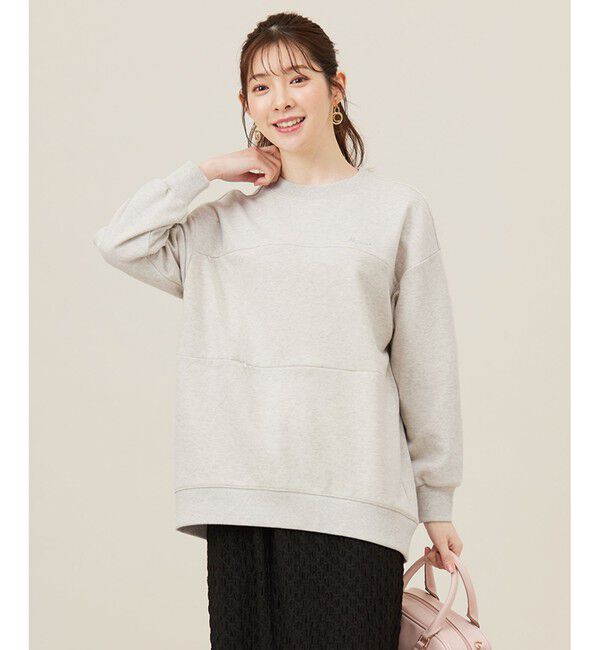 any SiS「【貴島明日香さんコラボ】ラメ裏毛猫トレーニャー」|スウェット・ジャージ|アイボリー