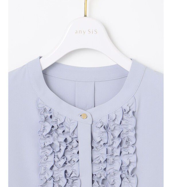 ANY SIS「【洗える】フリルディテール ブラウス」|シャツ・ブラウス|