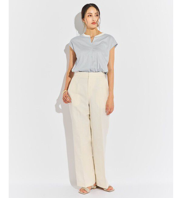 BEIGE,「【WEB限定】AUBIN / バイカラートップス」|Tシャツ・カットソー|