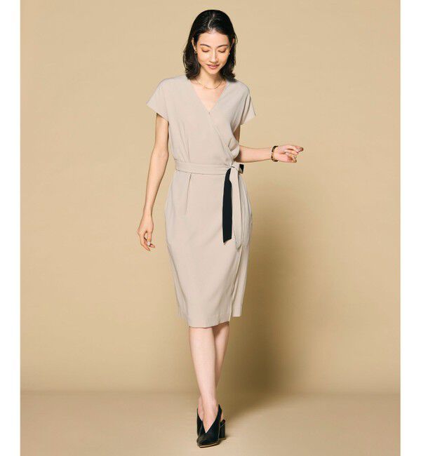 BEIGE,「【洗える・L-size】CINDY / ラップワンピース」|ワンピース|