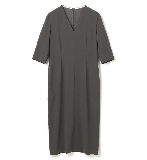 BEIGE,「【洗える】CINDY / Vネックハーフスリーブワンピース」|ワンピース|