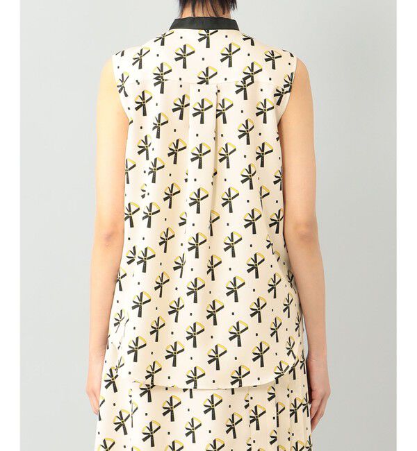  「ベルトモチーフボウタイノースリーブ」|シャツ・ブラウス|