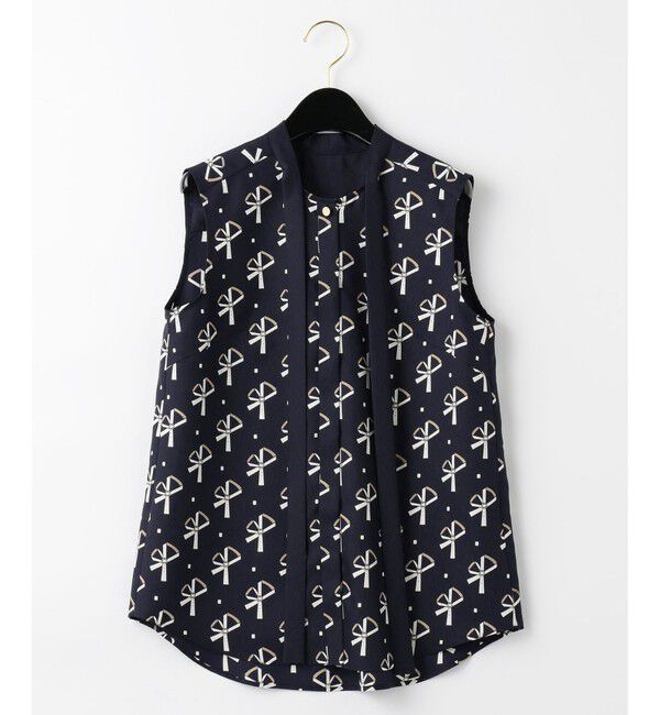  「ベルトモチーフボウタイノースリーブ」|シャツ・ブラウス|