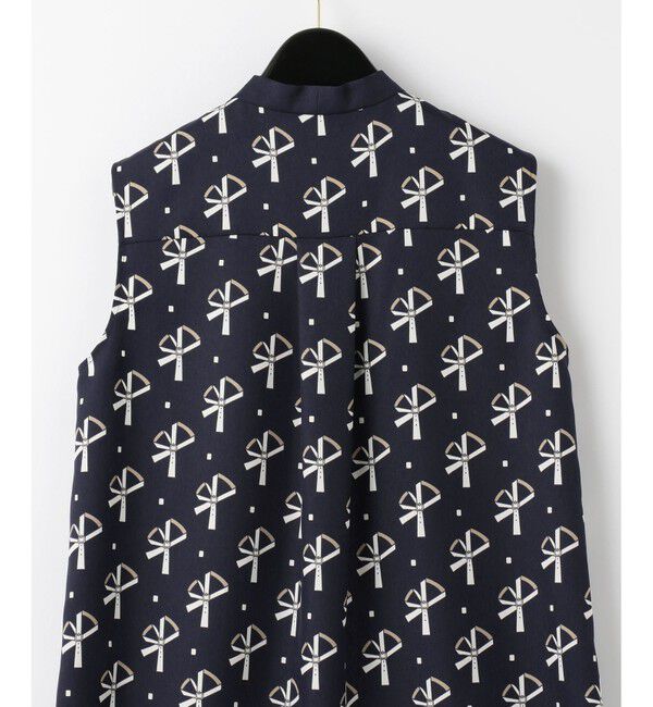  「ベルトモチーフボウタイノースリーブ」|シャツ・ブラウス|