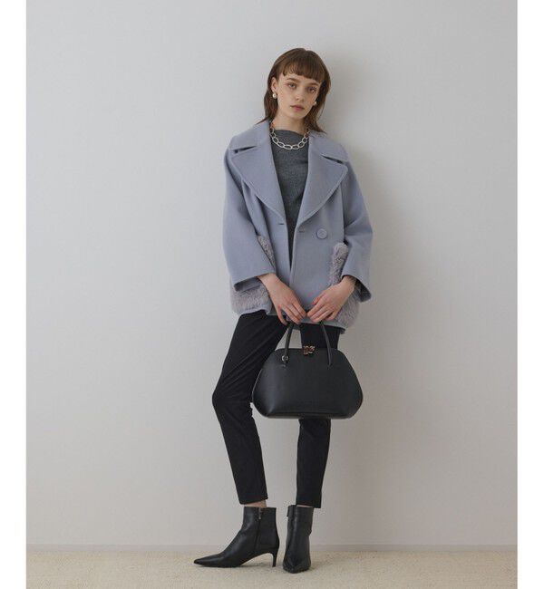 GRACE CONTINENTAL「ファーポケットピーコート」|ピーコート|