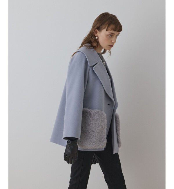 GRACE CONTINENTAL「ファーポケットピーコート」|ピーコート|